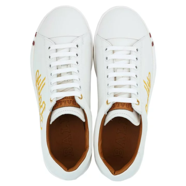 Giày Bally Men's White Winston Leather Sneakers 'White' 6221328 - Ảnh 2