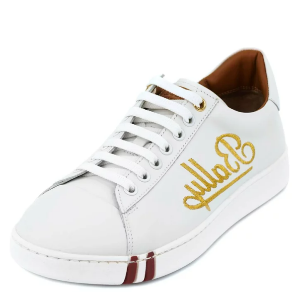 Giày Bally Men's White Winston Leather Sneakers 'White' 6221328 - Ảnh 5