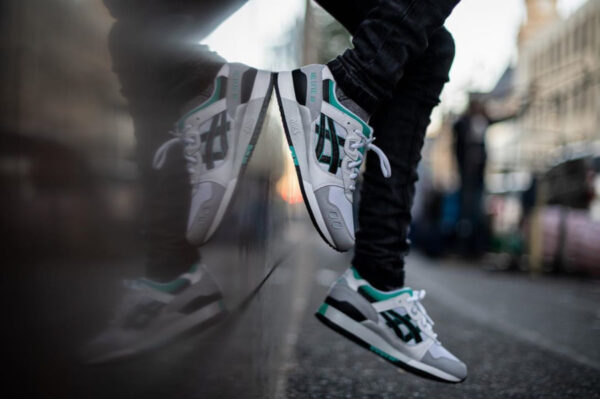 Giày Asics Gel Lyte 3 White Black Turquoise 1191A223-100 - Ảnh 4
