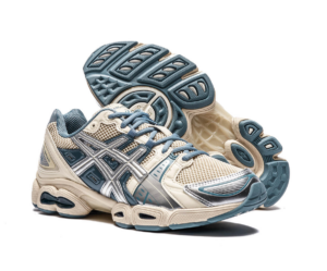 Giay Asics x Wind and Sea Gel-Nimbus 9 'Cream Pure Silver' 1201A801-101
