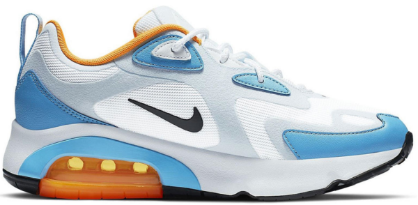 Giày Nike Women Air Max 200 White Black Half Blue AT6175-101