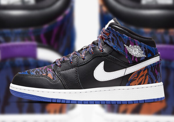 Giày Nike Air Jordan 1 Mid Tiger Print' AV5174-005 - Ảnh 5