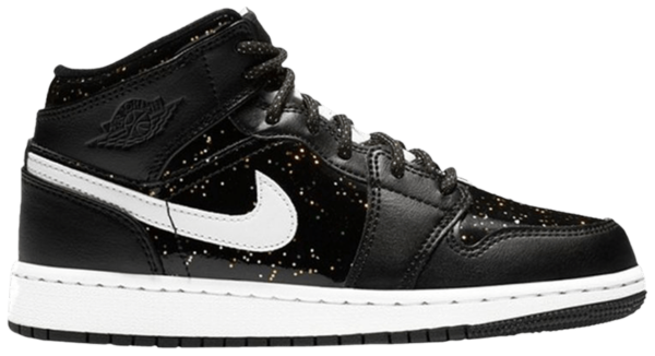 Giày Nike Air Jordan 1 Mid SE GS 'Black Glitter' AV5174-001