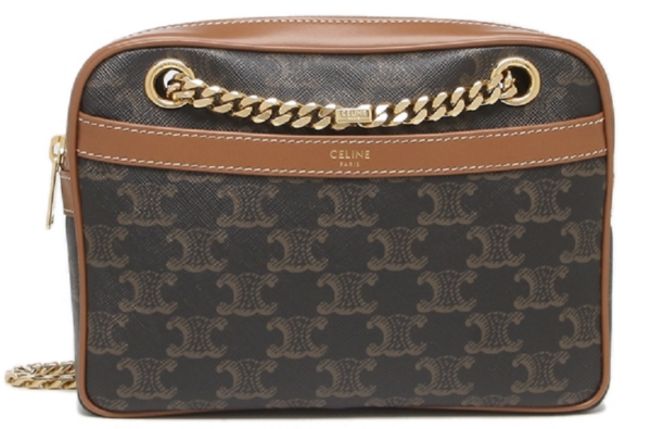 Túi Celine Small Patapans In Triomphe Canvas And Calfskin Tan 196252BZJ-04LU