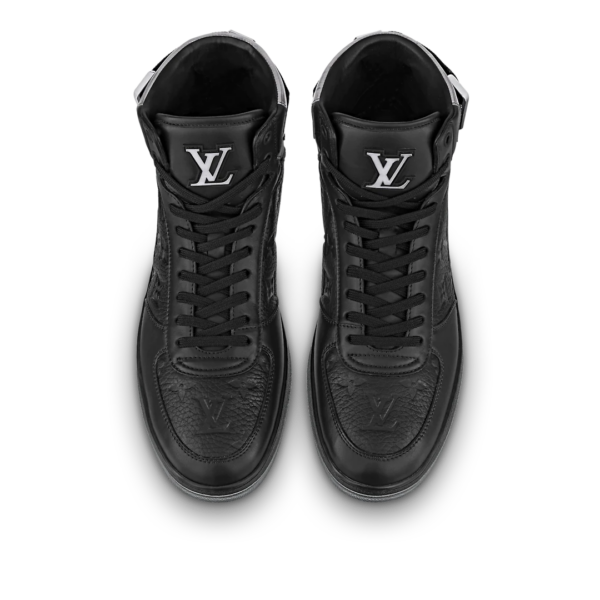 Giày Louis Vuitton MONOGRAM Rivoli Sneaker Boot 'Triple Black' 1A8V7U - Ảnh 3