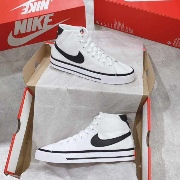 Giày Nike Court Legacy Canvas Mid White DD0162-100 - Ảnh 8