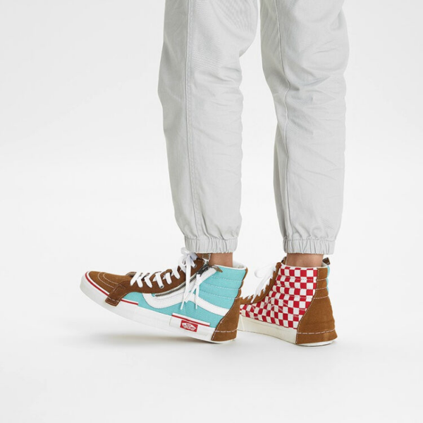 Giày Vans Sk8-Hi Reissue Cap Brown Blue VN0A3WM1602 - Ảnh 3