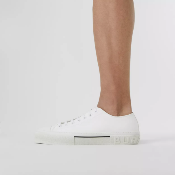 Giày Burberry Logo Detail Cotton 'Neutral White' 80523401 - Ảnh 3