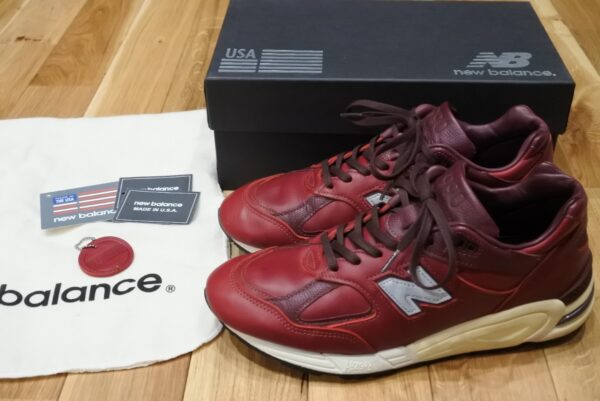 Giày New Balance 'Horween' Leather Burgundy M990BTA2 - Ảnh 5