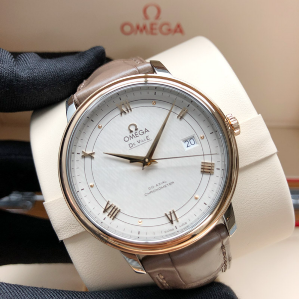 Đồng Hồ Omega De Ville Ivory Silvery 'Brown' 424-23-40-20-02-003 - Ảnh 4