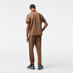 Ao Lacoste Classic Fit Print Contrast Collar 'Brown' DH0073-MKJ