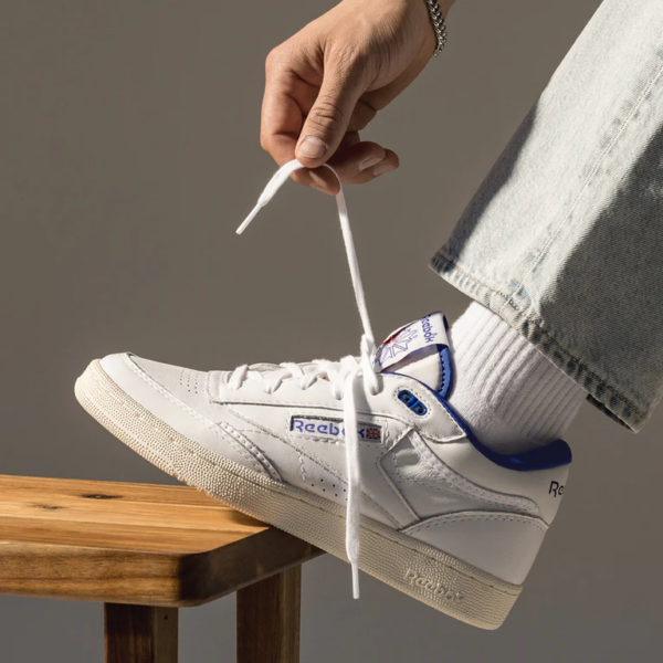 Giày Reebok Club C Mid II Vintage 'White Bright Cobalt' H69121 - Ảnh 2