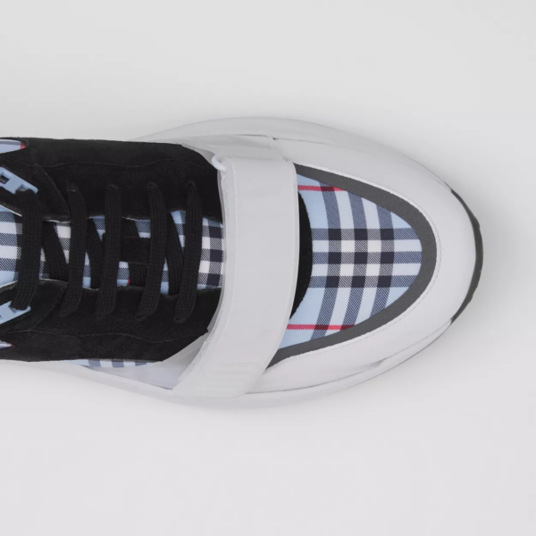 Giày Burberry Check Nylon Leather 'Pale Blue' 80514151 - Ảnh 6