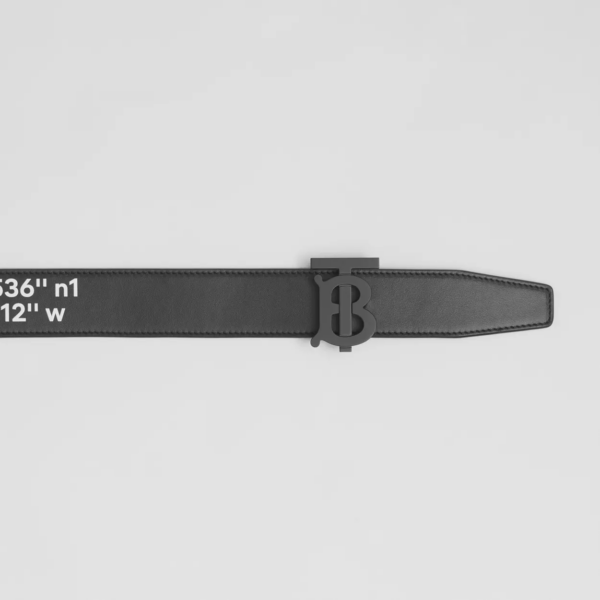 Thắt Lưng Burberry Coordinates Print Leather Belt Black - Ảnh 4