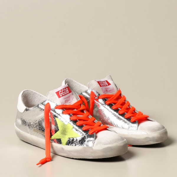 Giày Golden Goose Superstar 'Silver Orange' GMF00101-F000342-80304 - Ảnh 5