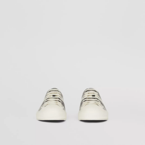 Alternative view of Giày Burberry Check Print Leather 'Camel' 80436061