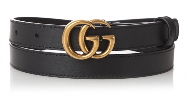 Thắt Lưng Gucci GG Mamon Double G Buckle Thin Belt 409417-AP00T-1000 - Ảnh 6