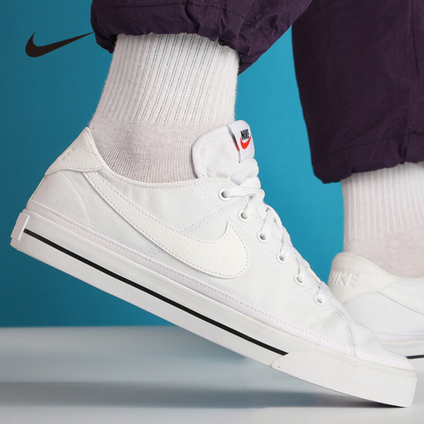 Giày Nike Court Legacy Canvas 'White' CW6539-100 - Ảnh 3