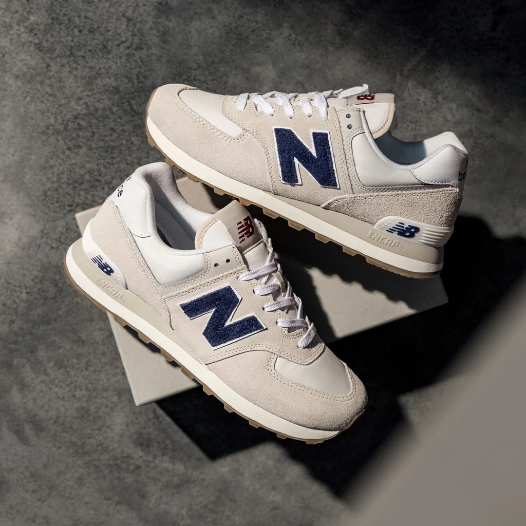 Giày New Balance 574 Running 'Beige Navy' ML574SCD - Ảnh 5