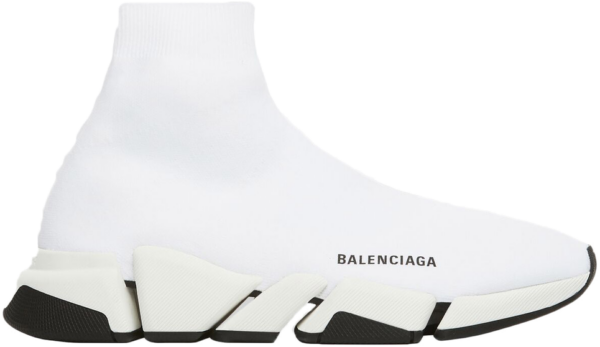 Giày Balenciaga Speed 2.0 White Black 617239-W2DB2-9014