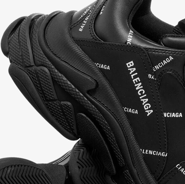 Giày Balenciaga Triple S Sneaker 'Allover Logo Black' 536737-W2FA1-1090 - Ảnh 8