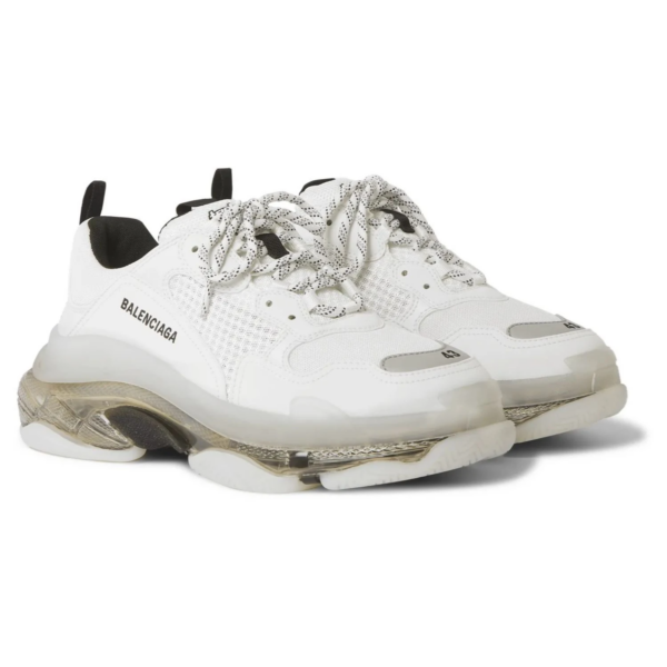 Giày Balenciaga Triple S Sneaker Clear Sole White Grey 541624 W2GS1 9012 - Ảnh 2
