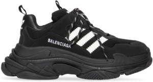 Giày Balenciaga x Adidas Triple S 'Black White' 712764-W2ZB2-1090