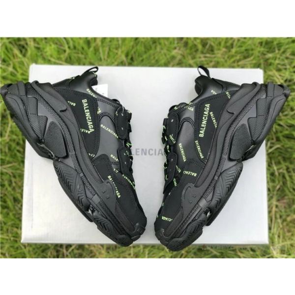 Giày Balenciaga Triple S Allover Logo 'Black' 536737-W2FA1-1070 - Ảnh 5