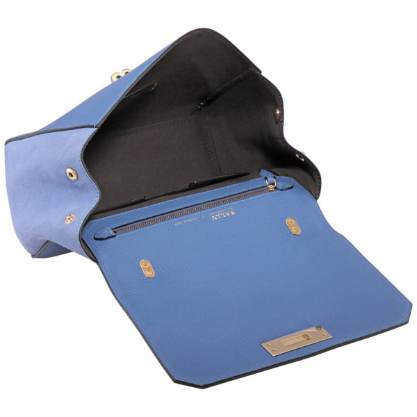 Túi Bally B Turnlock Leather 'Blue' 6222058 - Ảnh 6
