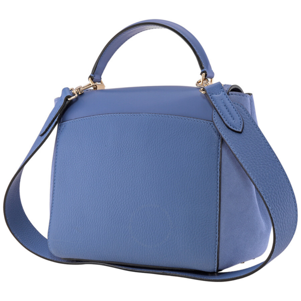 Túi Bally B Turnlock Leather 'Blue' 6222058 - Ảnh 4