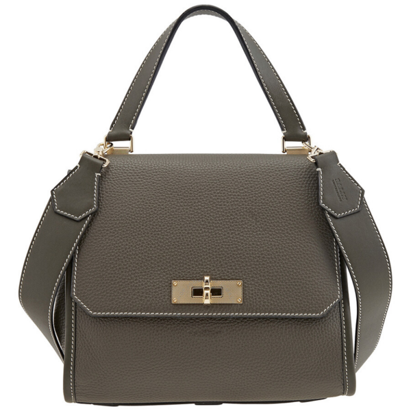 Túi Bally Breeze Top Handle Leather 'Fango' 6224497