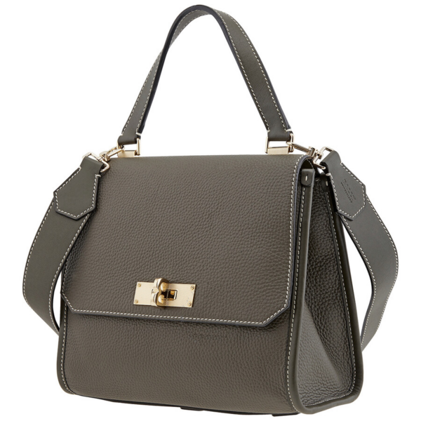 Túi Bally Breeze Top Handle Leather 'Fango' 6224497 - Ảnh 4