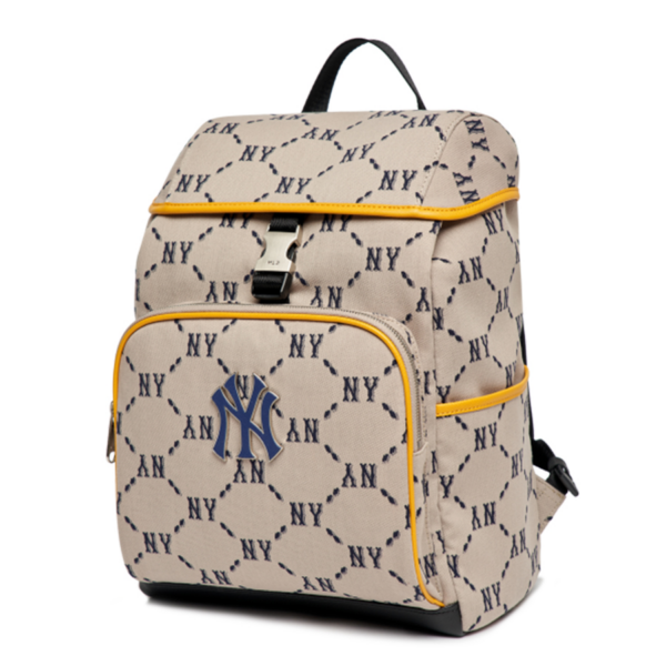 Túi MLB Monogram Diamond Jacquard NY Yankees Beige - Ảnh 5