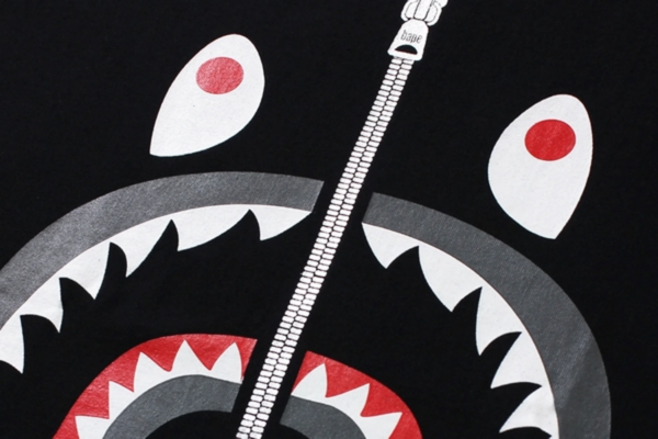 Áo Bape Shark Heavy Weight Relaxed Tee Black - Ảnh 2