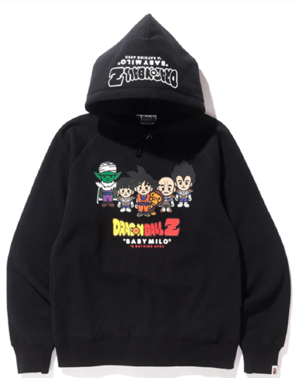 Áo Bape Dragonballz x Baby Milo Hoodie Black BA-XDBZPHBK