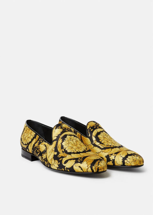 Giày Versace Barocco Print Silk Slippers Print DSU6488-DTS2C-D4191 - Ảnh 3