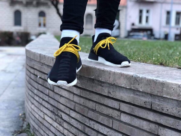 Giày Adidas NMD HU Pharrell Human Species 'Black' BB3068 - Ảnh 2