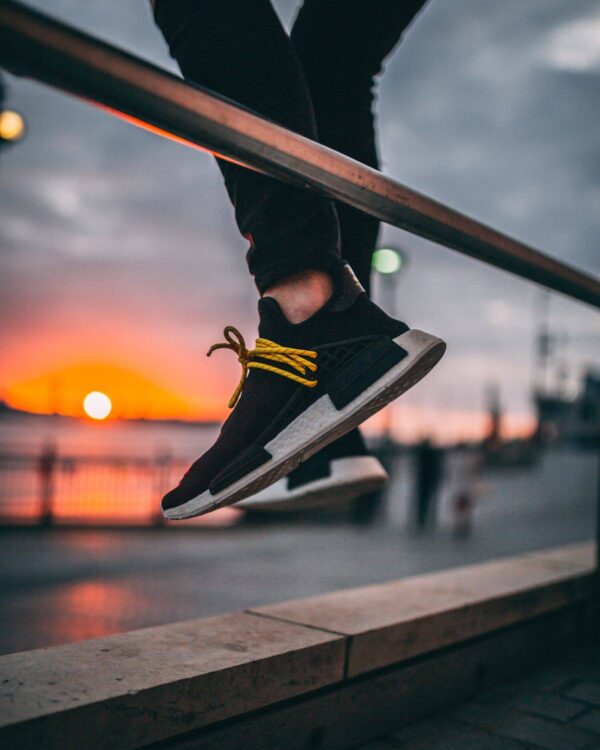Giày Adidas NMD HU Pharrell Human Species 'Black' BB3068 - Ảnh 3
