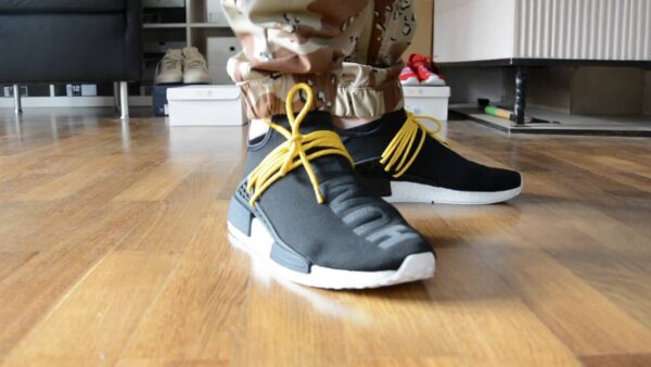 Giày Adidas NMD HU Pharrell Human Species 'Black' BB3068 - Ảnh 5
