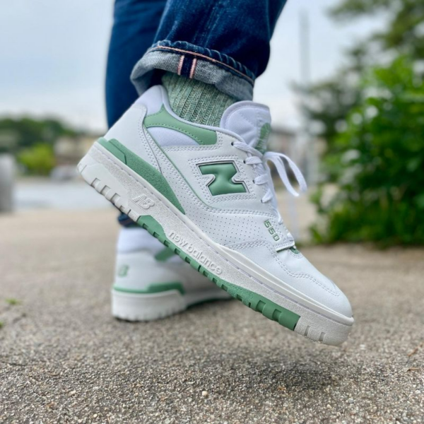 Giày New Balance 550 'White Mint Green' BB550FS1 - Ảnh 2