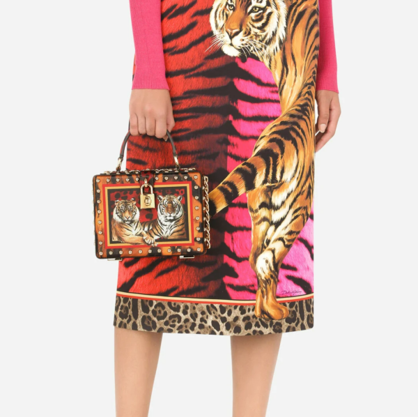 Túi Dolce & Gabbana Tiger-print Dolce Box Bag BB5970B5936HR3QL - Ảnh 3