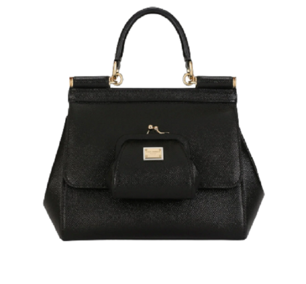 Túi Dolce & Gabbana Small Calf Skin Sicily Bag Black BB6003A100380999
