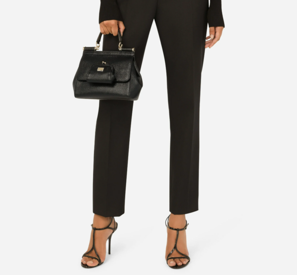 Túi Dolce & Gabbana Small Calf Skin Sicily Bag Black BB6003A100380999 - Ảnh 2