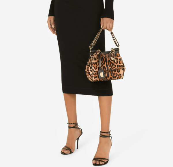 Túi Dolce & Gabbana Pony Hair 'Leopard Print' - Ảnh 2