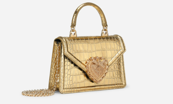 Túi Dolce & Gabbana Crocodile Print 'Gold' BB6711AQ6008H962 - Ảnh 5