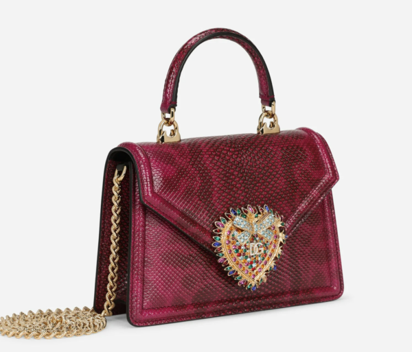 Túi Dolce & Gabbana Small Karung Devotion Bag Pink BB6711AY06380411 - Ảnh 3