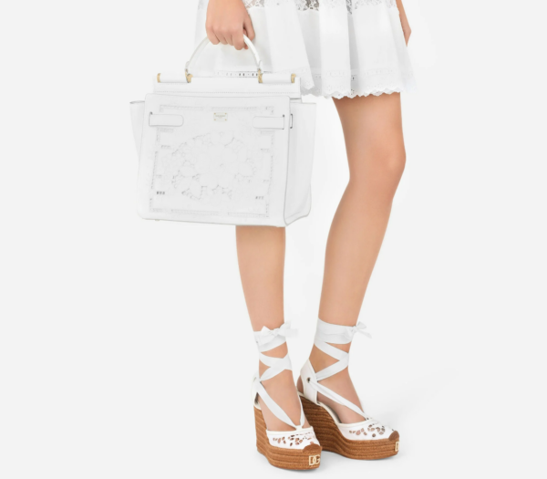 Túi Dolce & Gabbana Sicily 62 Calfskin 'White' BB6891AY20689642 - Ảnh 2