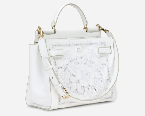 Túi Dolce & Gabbana Sicily 62 Calfskin 'White' BB6891AY20689642 - Ảnh 6