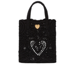Túi Dolce & Gabbana Small Cordonetto Lace Shopper Black BB6926AW71780999