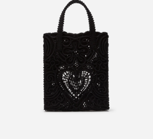 Alternative view of Túi Dolce & Gabbana Small Cordonetto Lace Shopper Black BB6926AW71780999